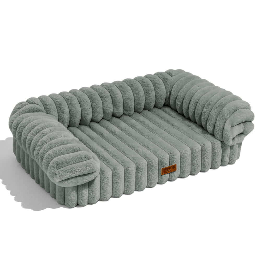 Ribbed Bolstered Pet Sofa Bed