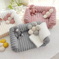Ribbed Bolstered Pet Sofa Bed