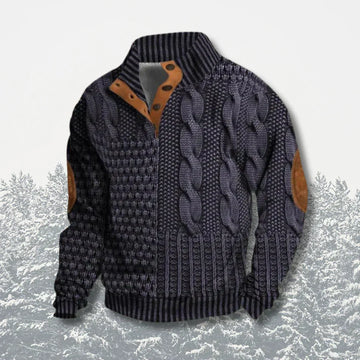 Men's rugged knit sweater jacket