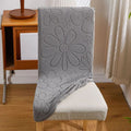 Stretch Knit Embossed Form-Fitting Dining Chair Cover