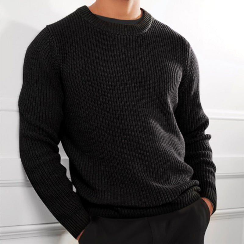 Casual long sleeve knitted sweater for men