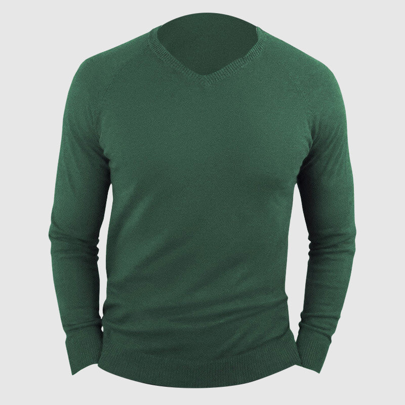 Men's  v-neck long sleeve sweater