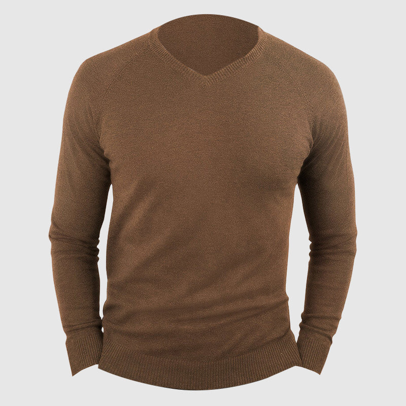 Men's  v-neck long sleeve sweater