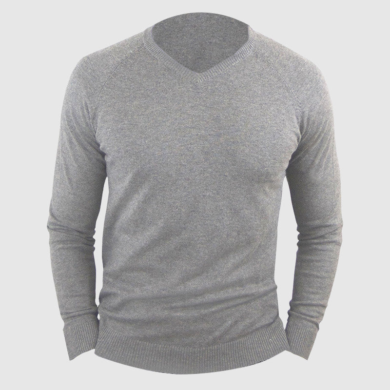 Men's  v-neck long sleeve sweater