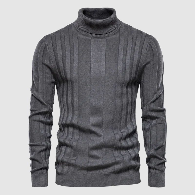 Men's ribbed pullover for winter