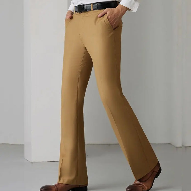 Men's casual bell-bottom trousers