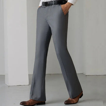 Men's casual bell-bottom trousers