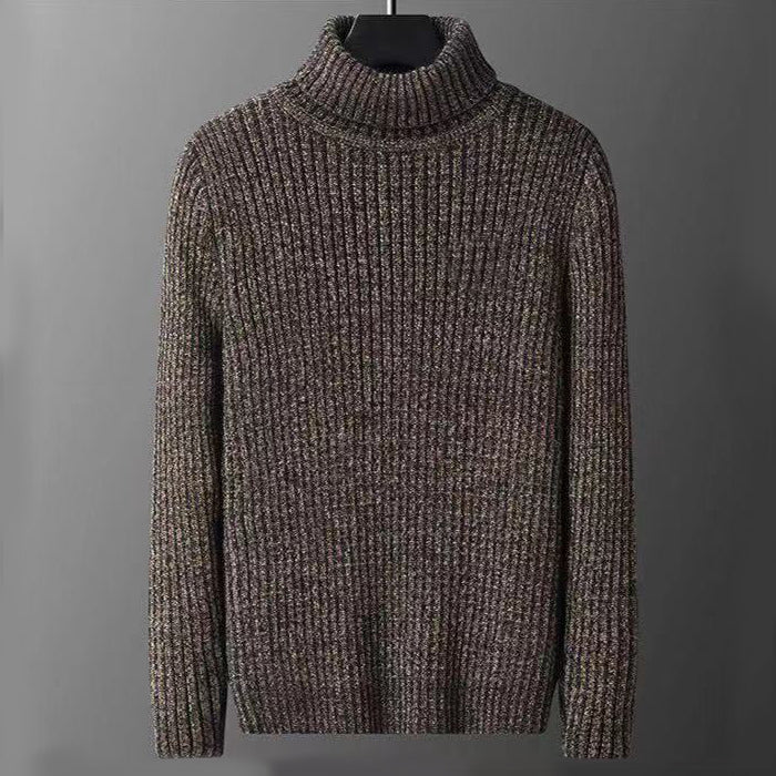 Men's textured turtleneck sweater