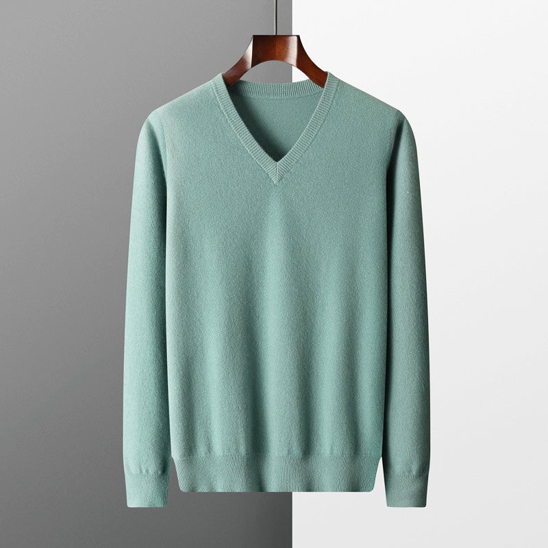 Men's V-neck loose sweater