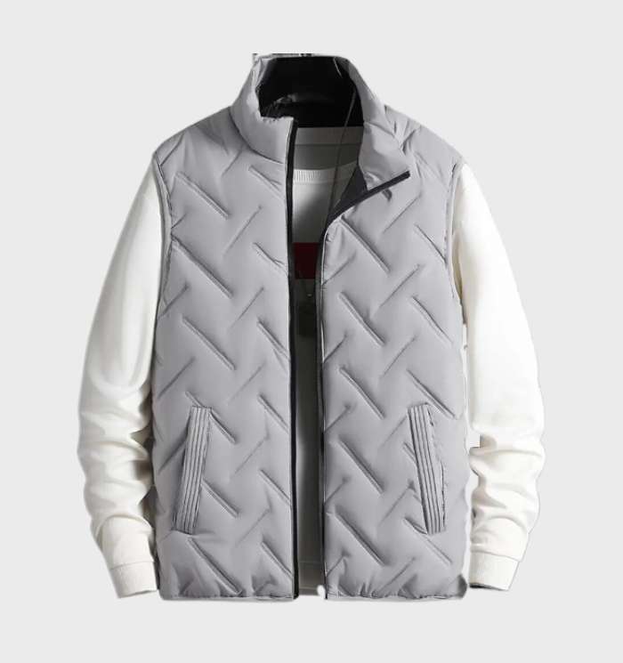 Cade - Men's Puffer Jacket with Stand Collar