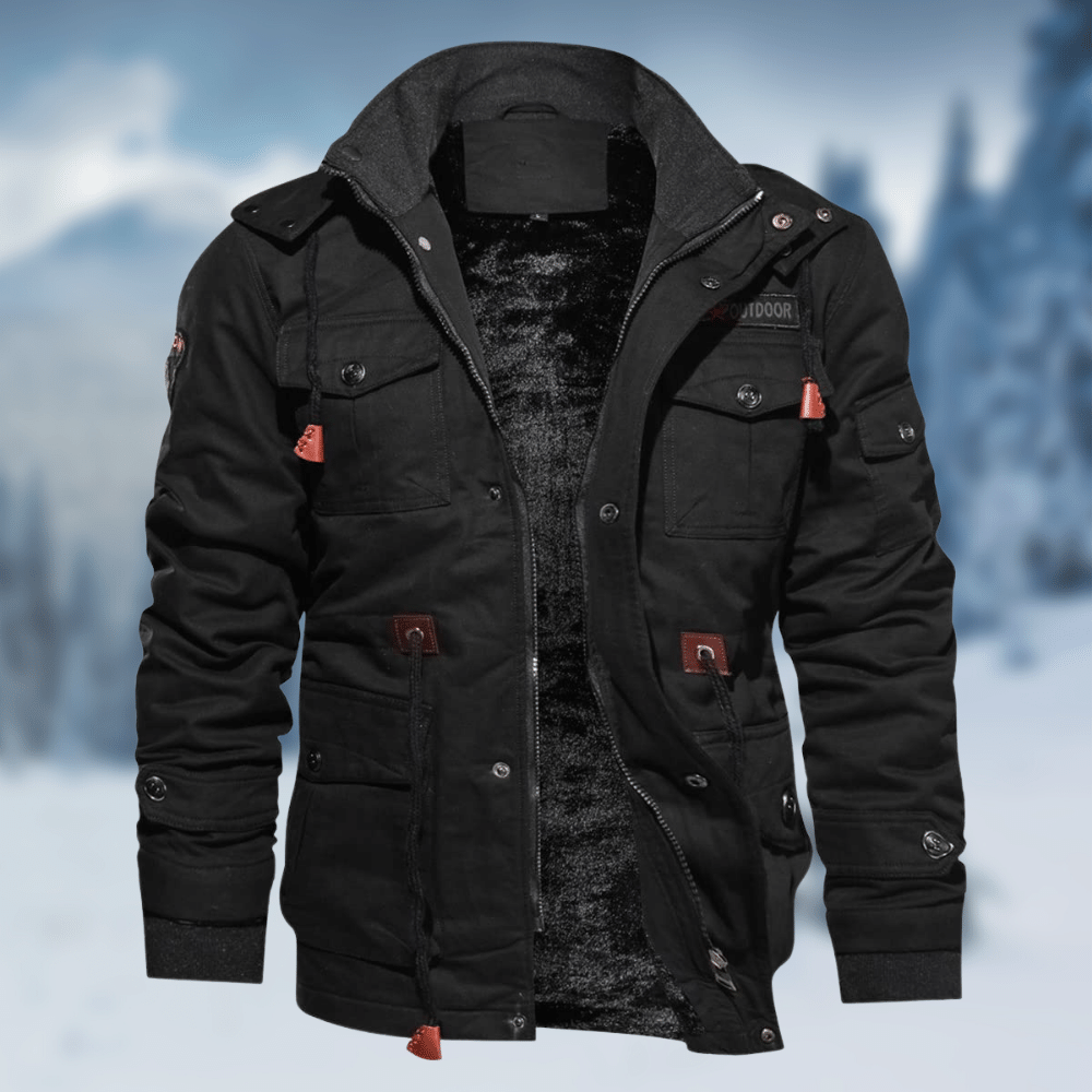 Men's outdoor utility jacket for rugged adventures