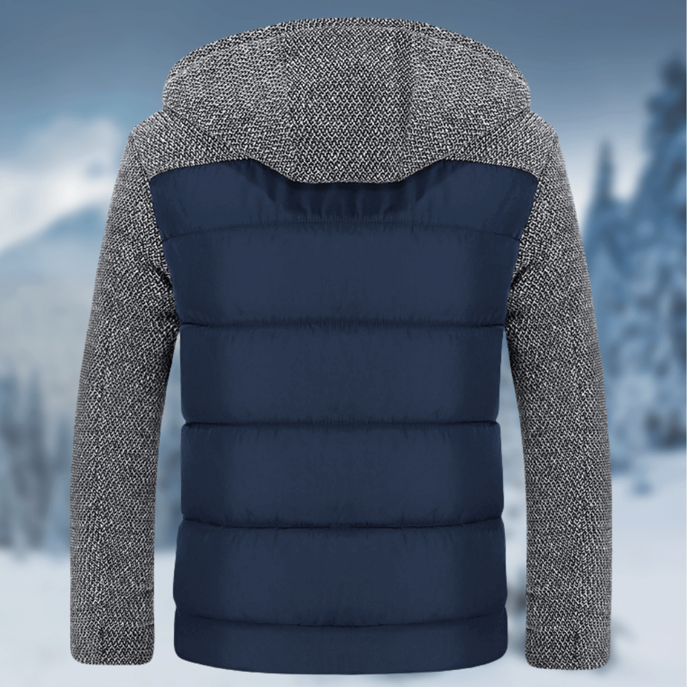 Men's hooded winter jacket for cozy warmth