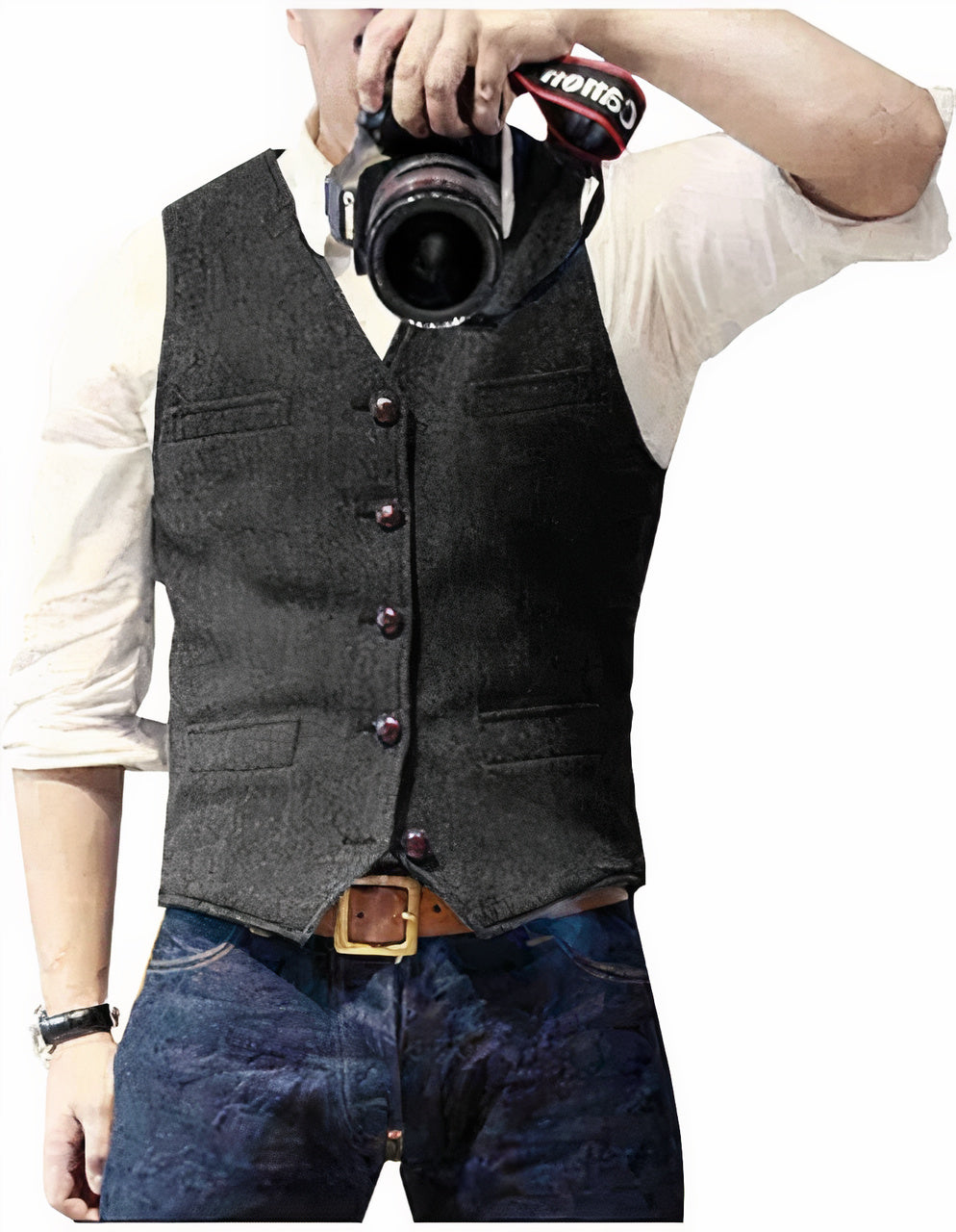 Men's classic denim vest for a timeless look