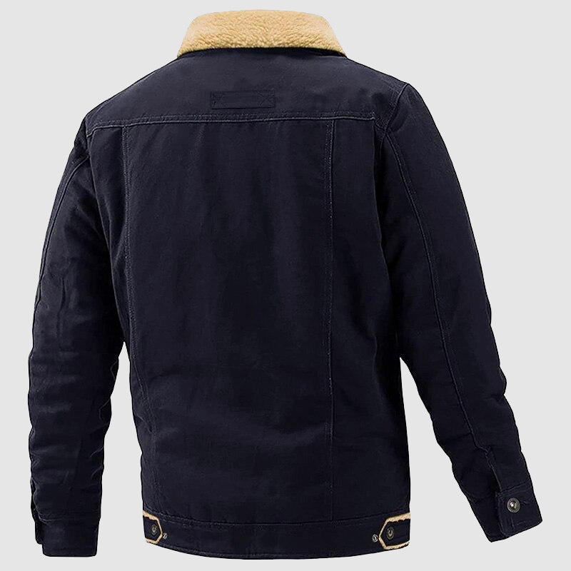 Men's comfortable winter outerwear with fur lining