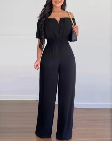 Elegant Women's Wide-Leg Jumpsuit – Chic and Stylish Outfit