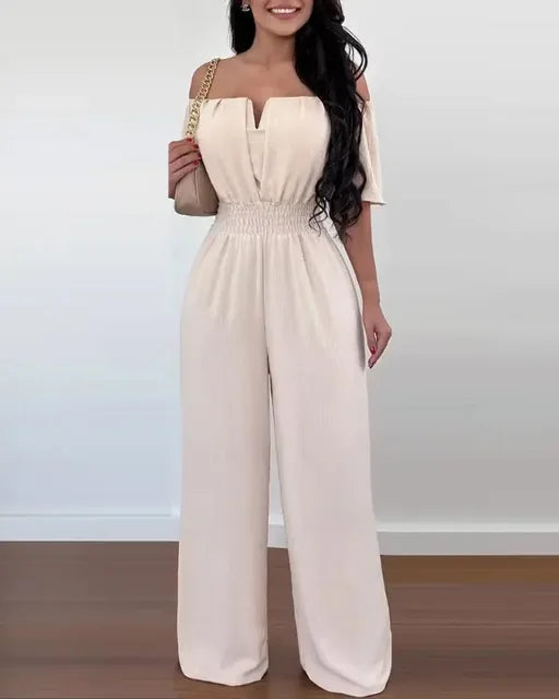 Elegant Women's Wide-Leg Jumpsuit – Chic and Stylish Outfit