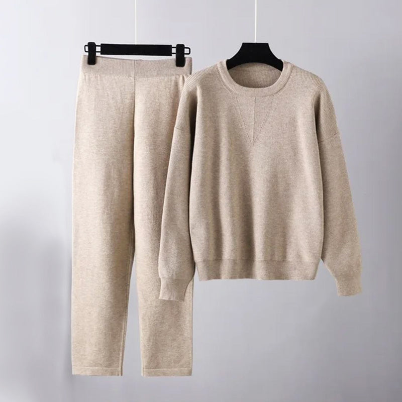 Women's autumn/winter oversized loose knitted sweater set