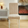 Jacquard Damask Tailored Chair Seat Slipcover