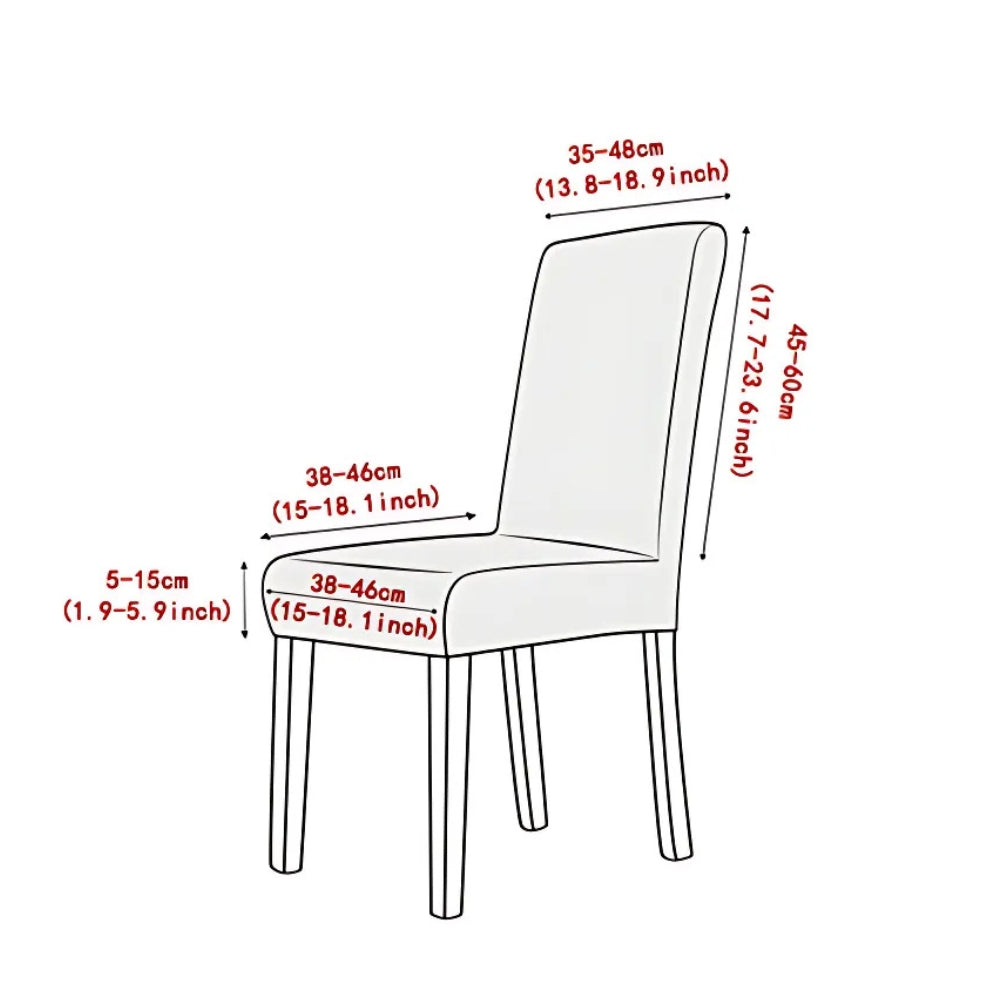 Jacquard Damask Tailored Chair Seat Slipcover