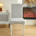 Jacquard Damask Tailored Chair Seat Slipcover
