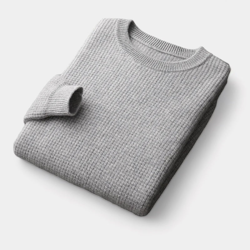 Women's gray crewneck sweater