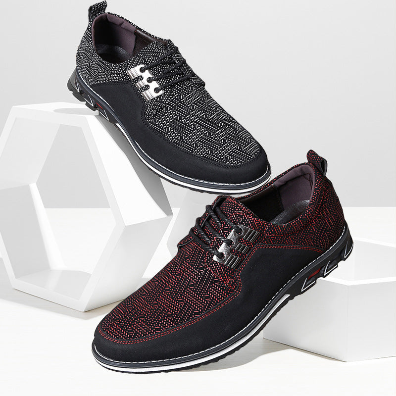 Men's casual sneakers with color-blocked design