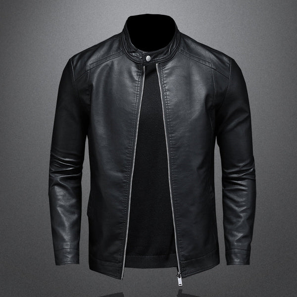Dan Anthony Leather Moto Jacket - Sleek PU Leather Biker Jacket for Men - Modern and Stylish