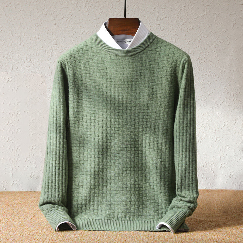 Men's sweater with textured pattern