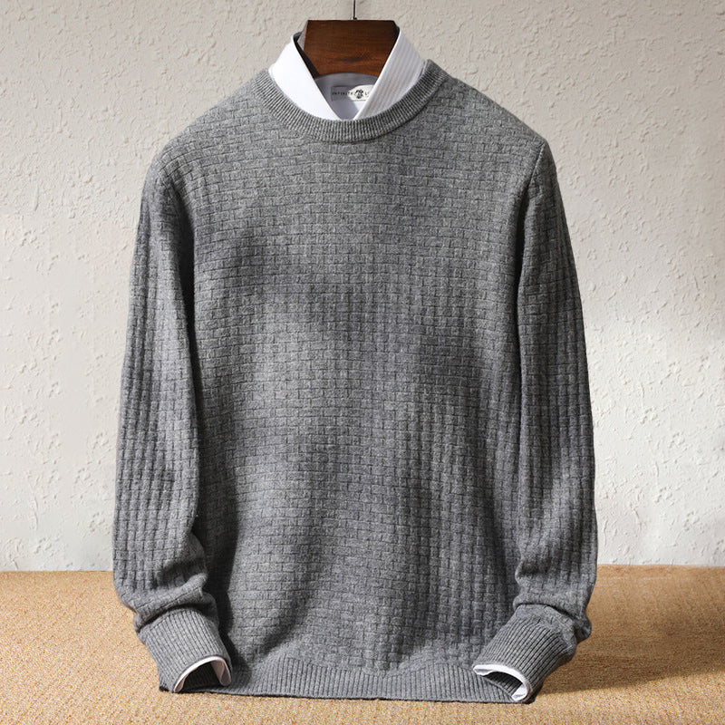 Men's sweater with textured pattern