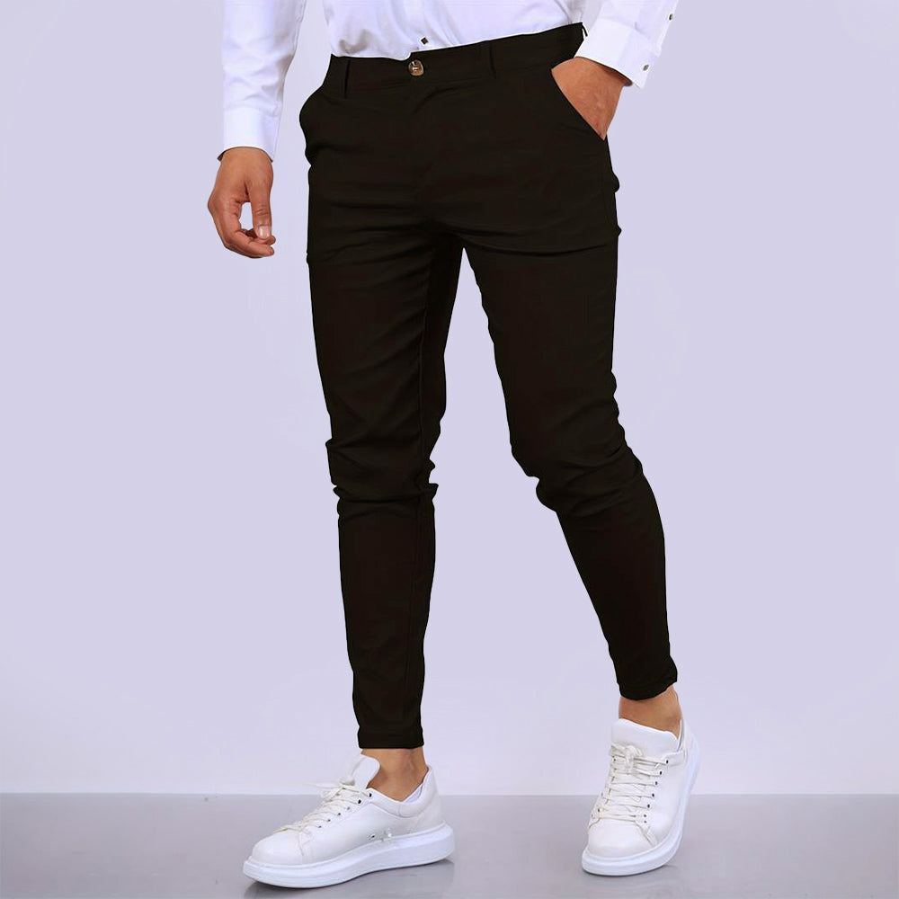 Men's casual pants with slim fit