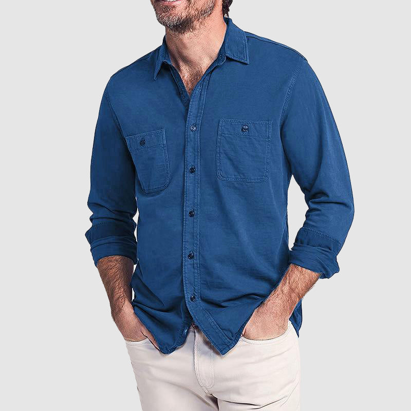 Casual two-pocket shirt for men