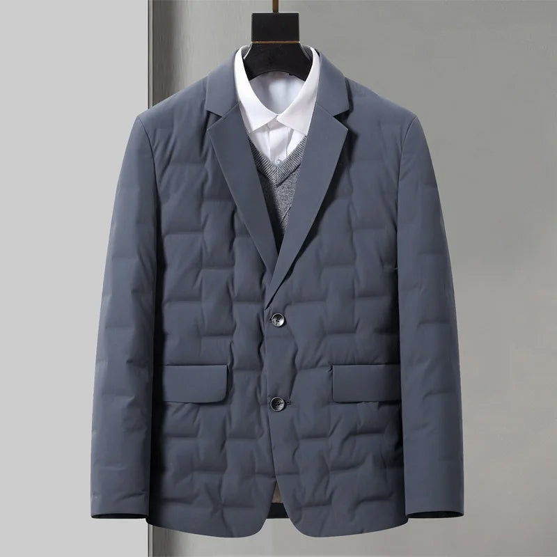 Men's collar down jacket autumn winter suit