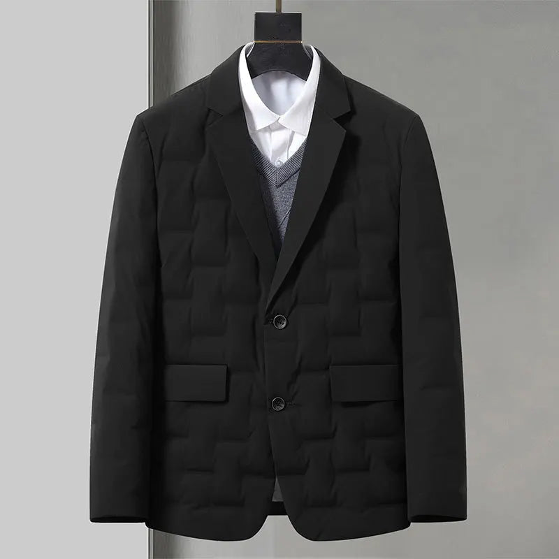 Men's collar down jacket autumn winter suit