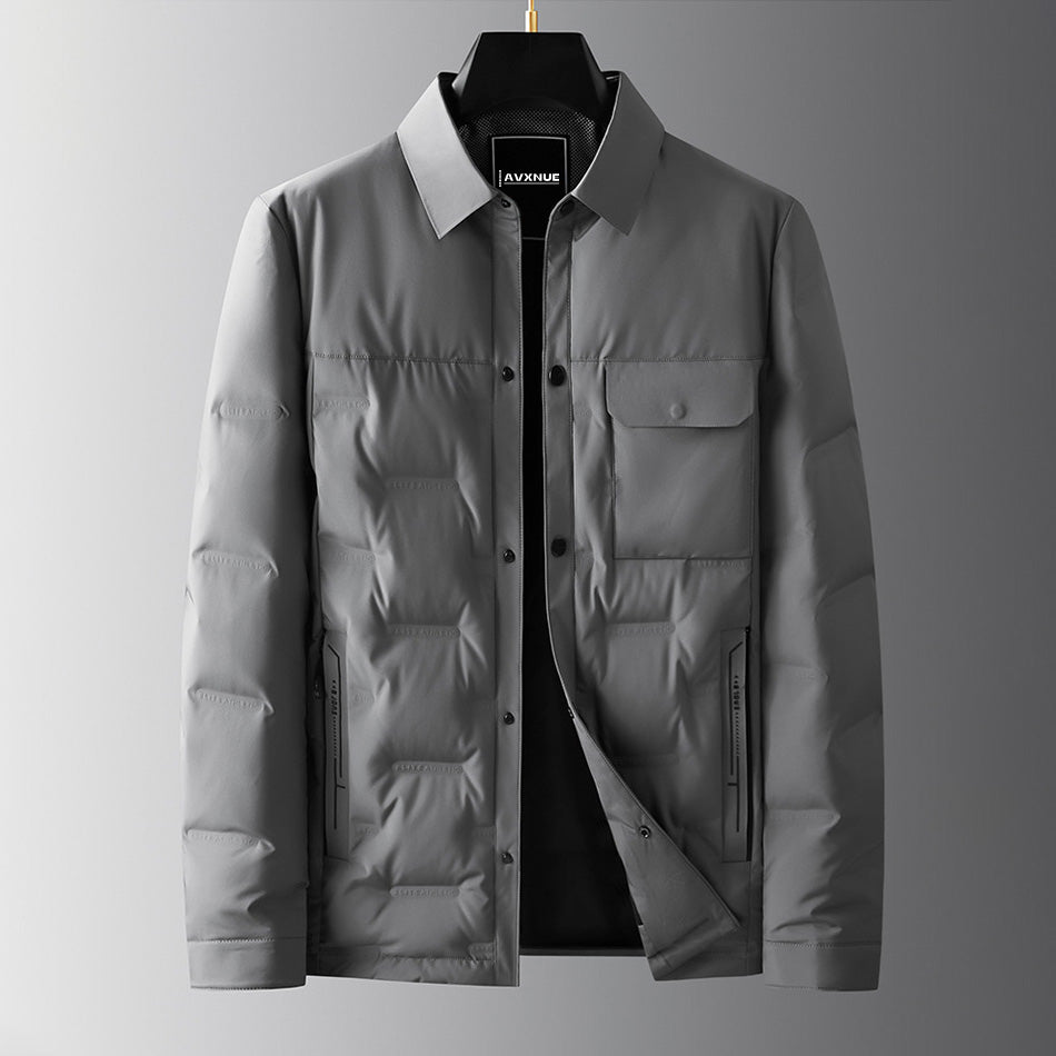 Men's warm and comfortable quilted shirt jacket