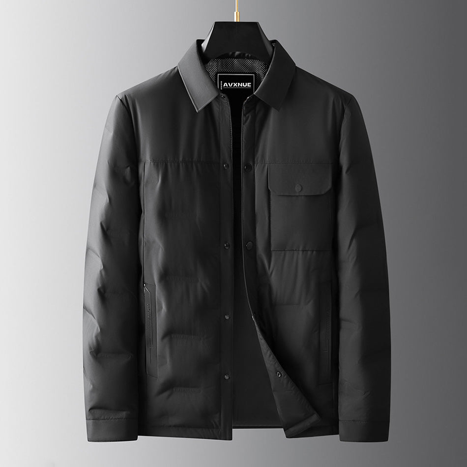 Men's warm and comfortable quilted shirt jacket