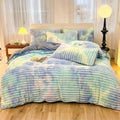 Plush Faux Fur Ribbed Comforter Set