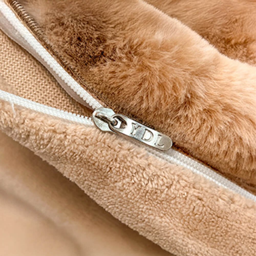 Plush Faux Fur Ribbed Comforter Set