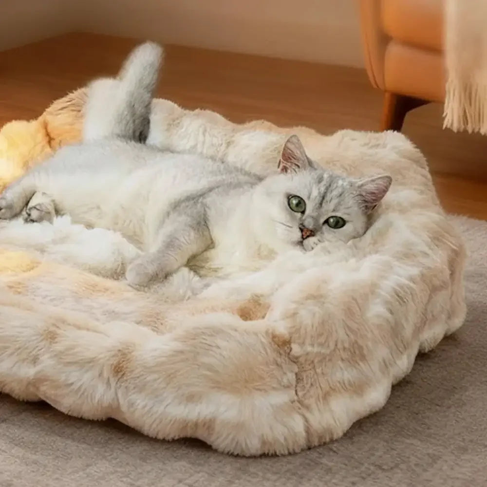Faux Fur Low Entry Bolster Pet Bed