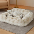Faux Fur Low Entry Bolster Pet Bed