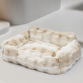 Faux Fur Low Entry Bolster Pet Bed