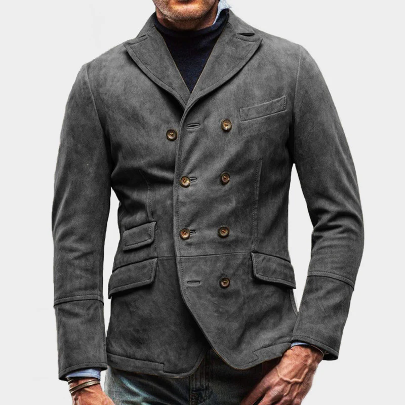 Men's double-breasted jacket for a rugged classic look