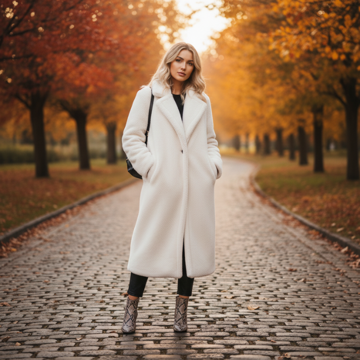 Women's urban chic teddy coat