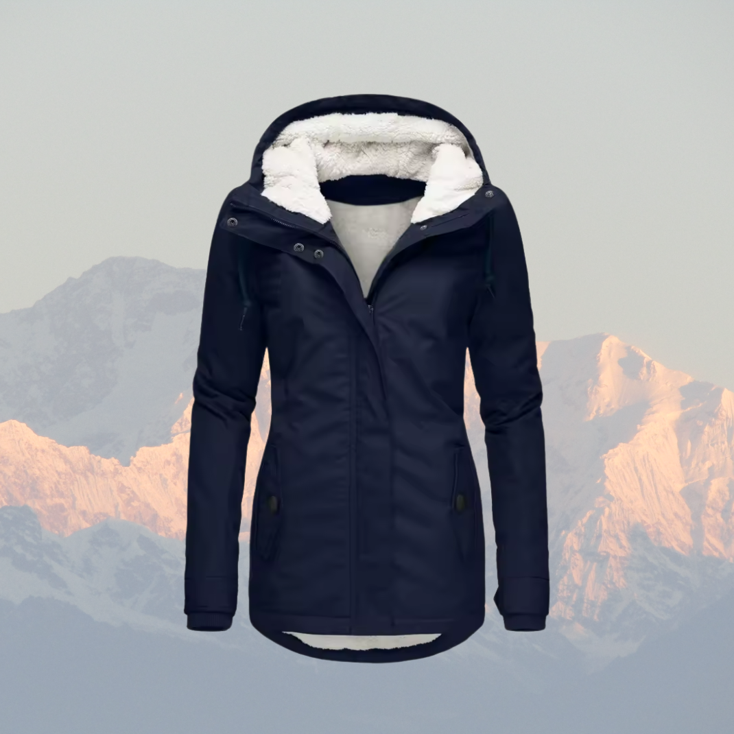 Women’s Winter Hooded Jacket with Fleece Lining – Warm, Windproof & Casual Parka Coat