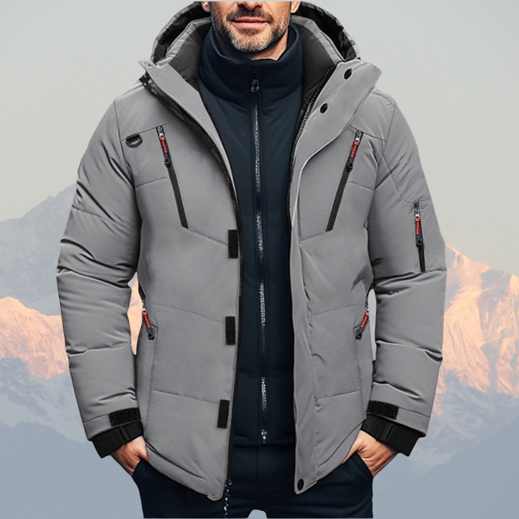 Men’s Hooded Ski Jacket – Insulated, Waterproof & Windproof Winter Coat