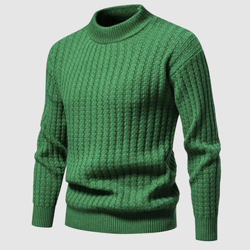 Casual knitted sweater with round neck for men