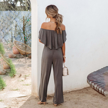 Women's off-the-shoulder boho jumpsuit