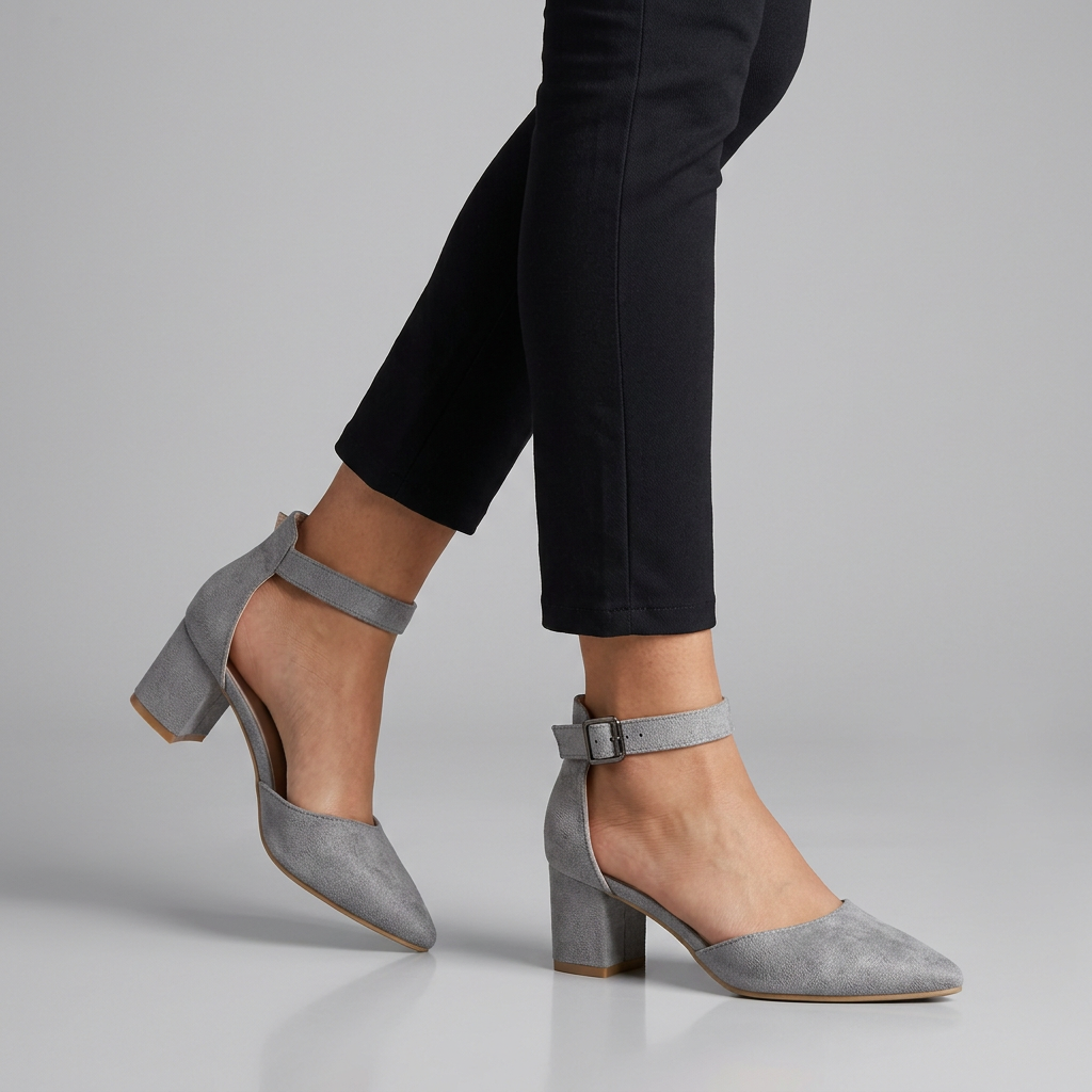 Sophisticated Pointed Toe Block Heel Sandals with Adjustable Ankle Strap