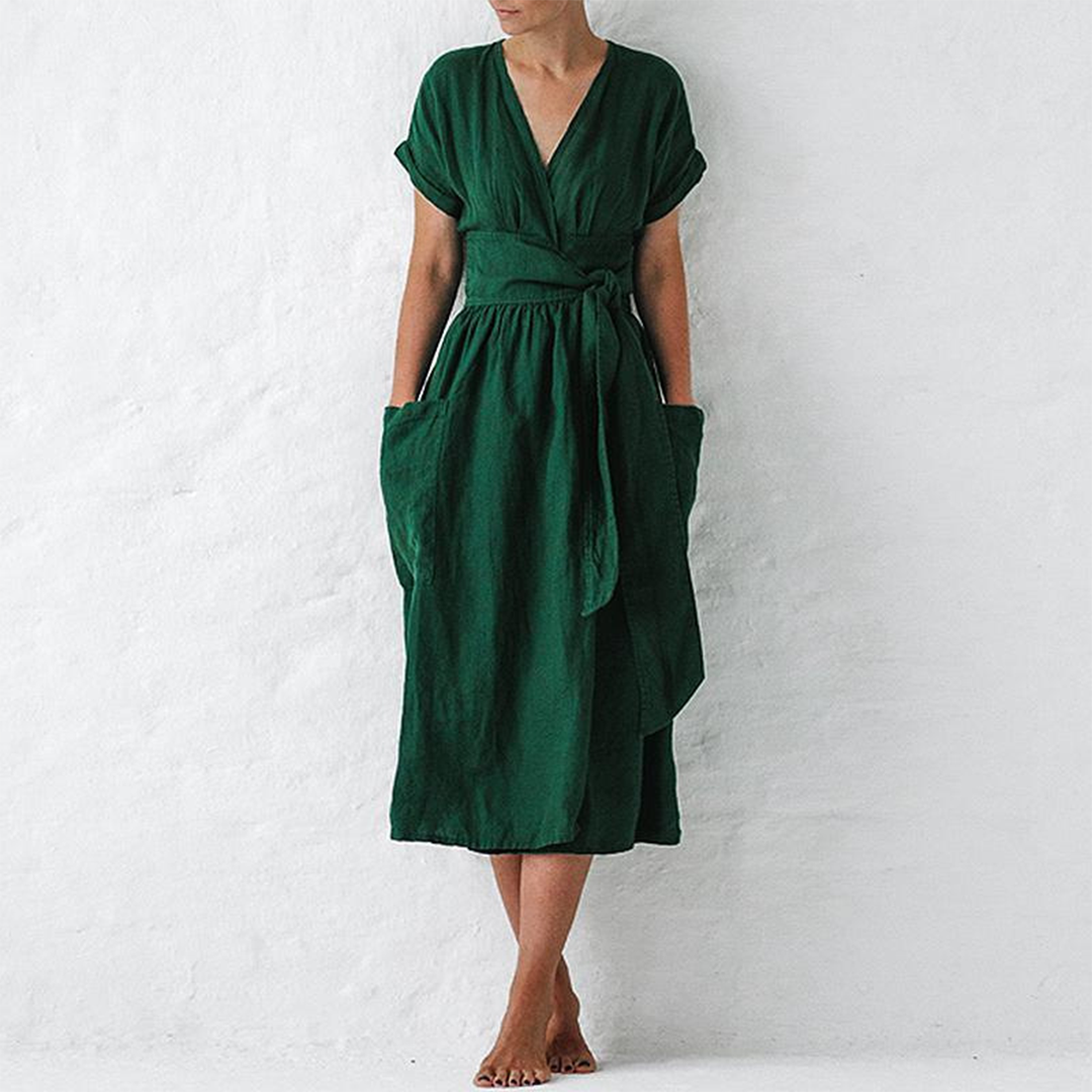 Aveline | Relaxed V-Neck Dress