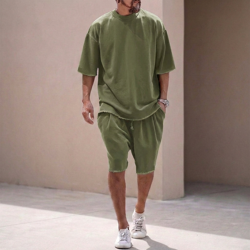Felix Oversized Lounge Set with Raw Edge Detailing