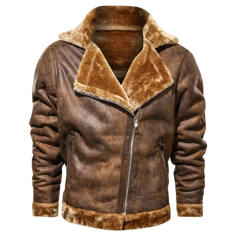 Men's faux fur lined winter jacket for ultimate warmth